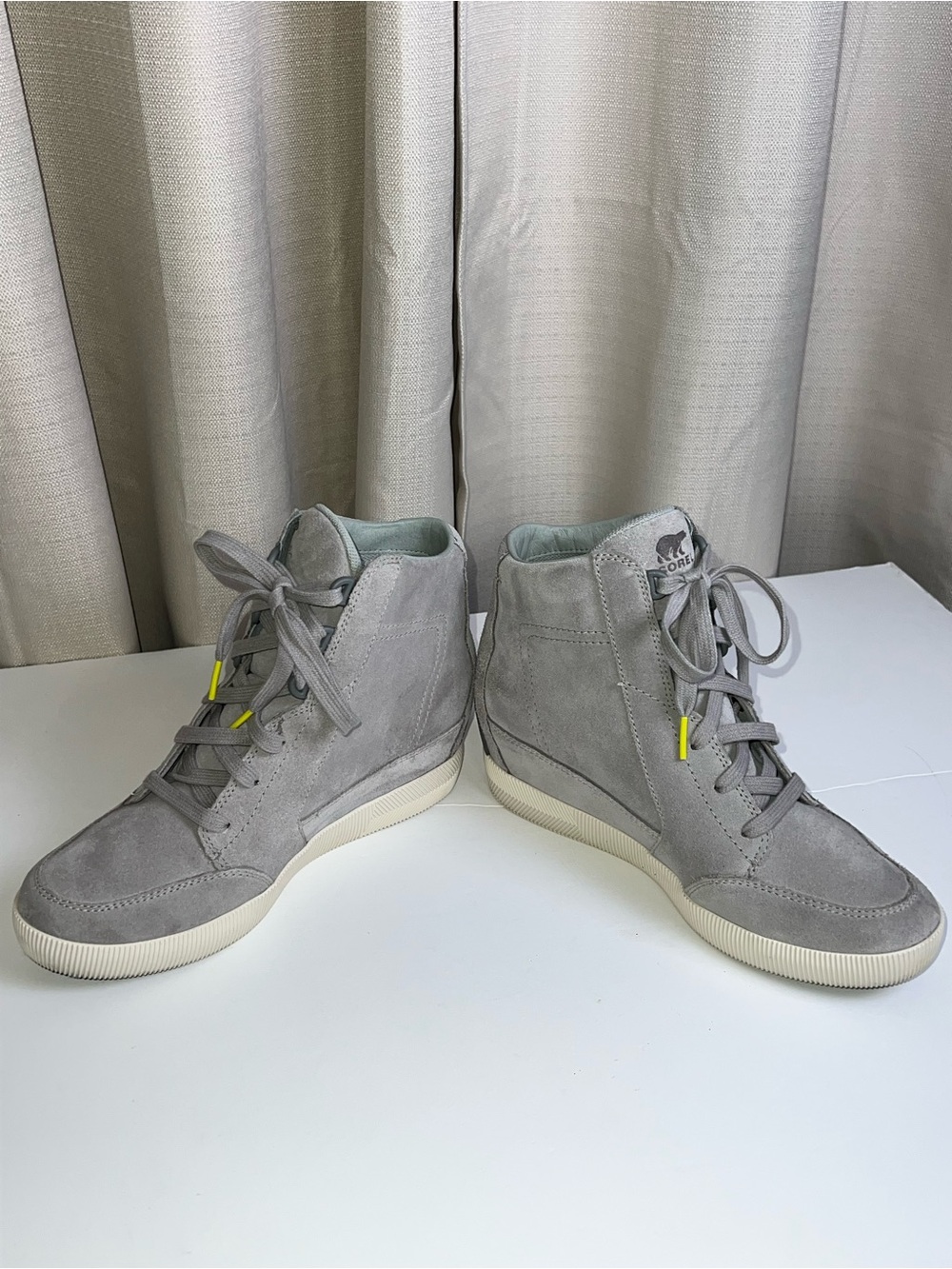 SOREL Out ‘N About Suede Wedge High-Top Sneaker/Booties - Picture 11 of 12